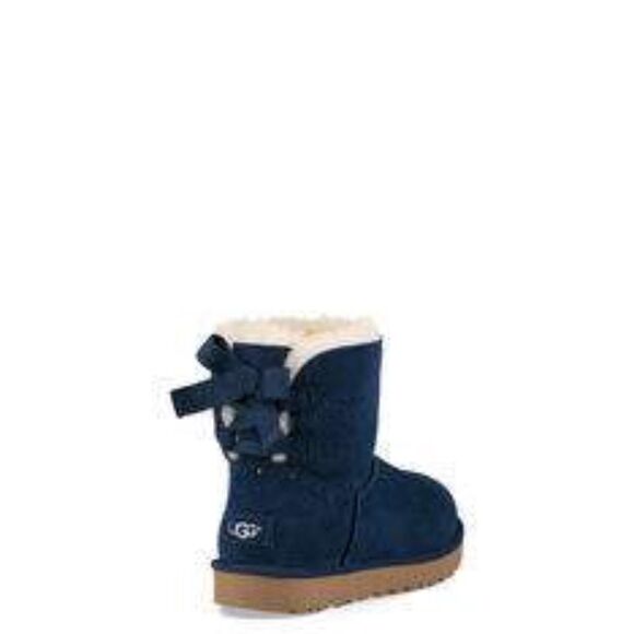 Ugg DAE Sunshine Perforated Mini Suede BootS Navy’s - Picture 3 of 4